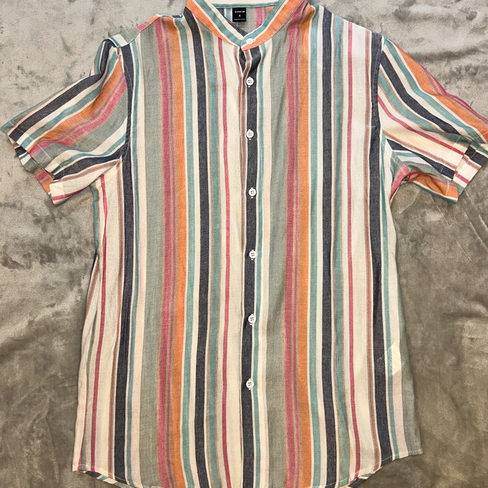 Shein Striped Multicolor Men's Shirt